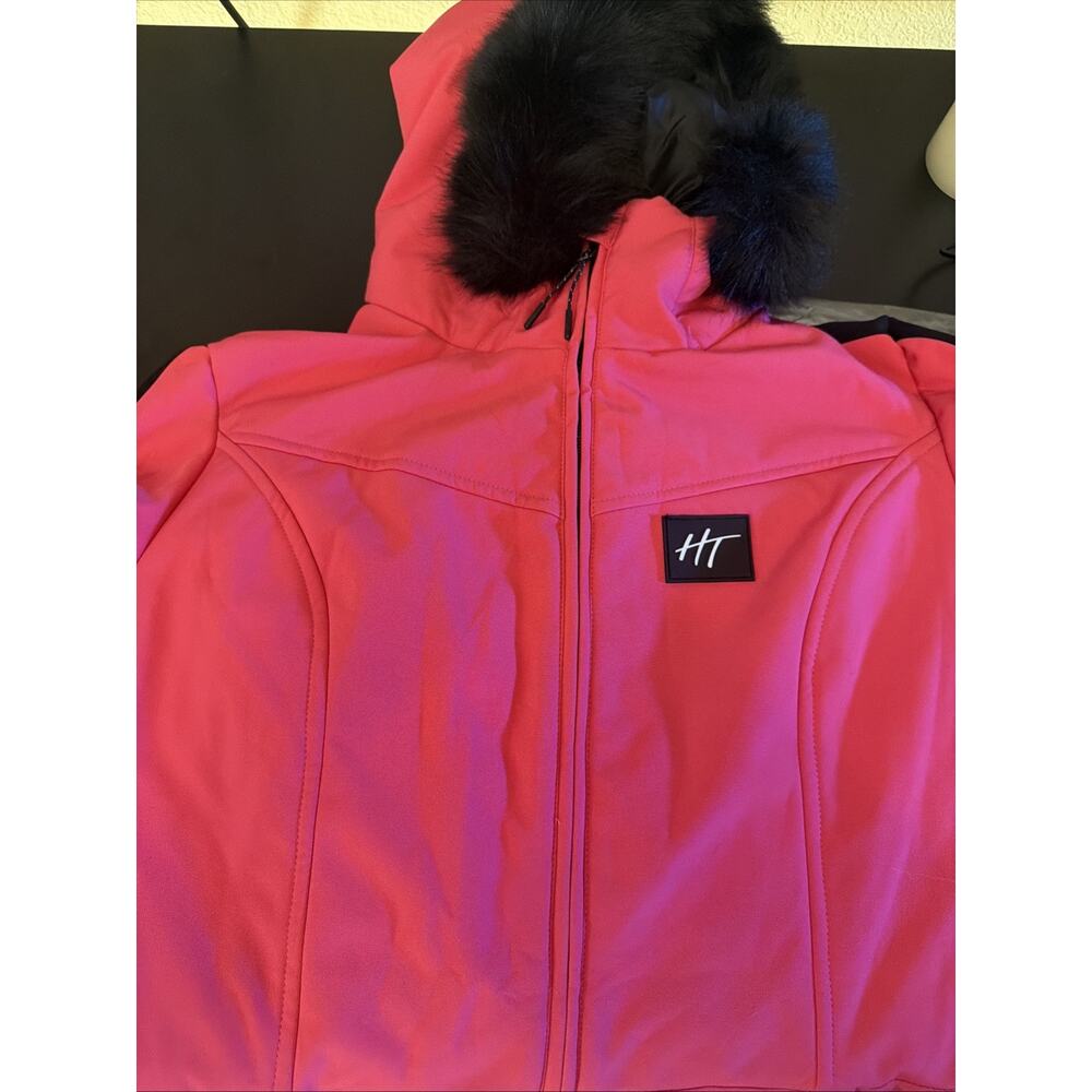 HOTIAN One Piece Ski Snowboard Suit Fur Lined Hood Women’s Size Medium